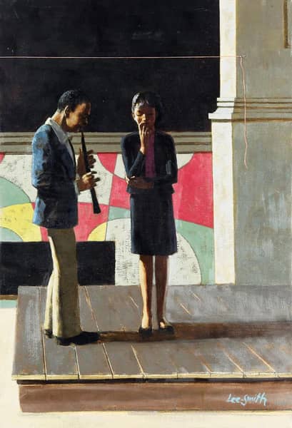 Interlude 1991 by Hughie Lee-Smith | Oil Painting Reproduction