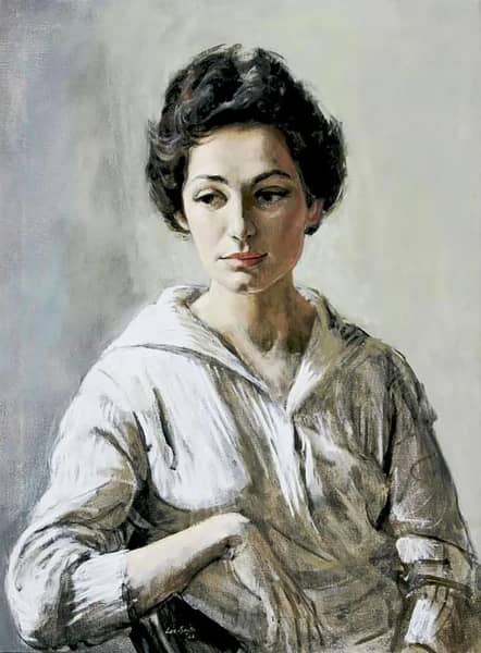 Portrait of a Woman 1962 by Hughie Lee-Smith | Oil Painting Reproduction