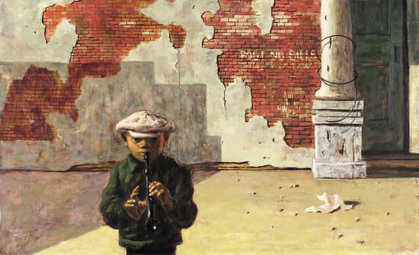 The Piper 1953 by Hughie Lee-Smith | Oil Painting Reproduction