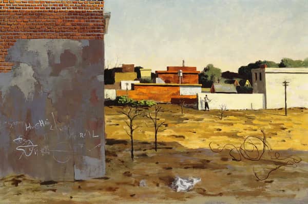 Untitled Urban Scene 1955 by Hughie Lee-Smith | Oil Painting Reproduction