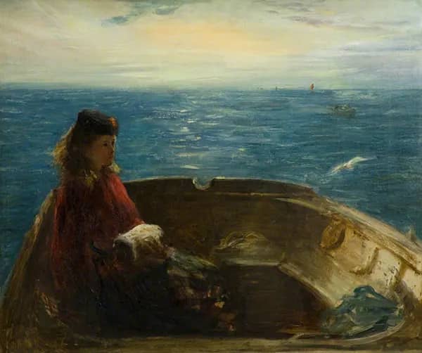 Girl in a Boat by George Paul Chalmers | Oil Painting Reproduction