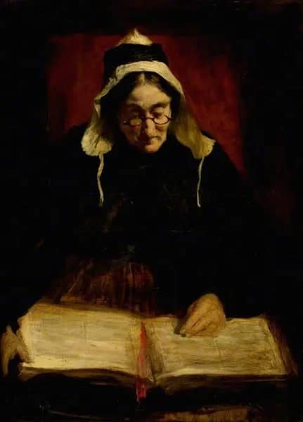 Old Woman Reading by George Paul Chalmers | Oil Painting Reproduction