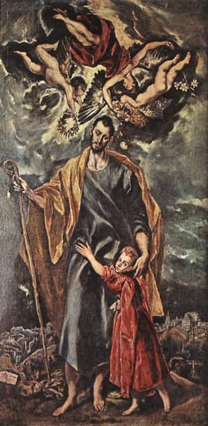 St Joseph and the Christ Child by El Greco | Oil Painting Reproduction