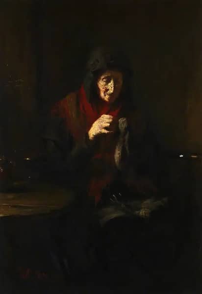 The Darner by George Paul Chalmers | Oil Painting Reproduction