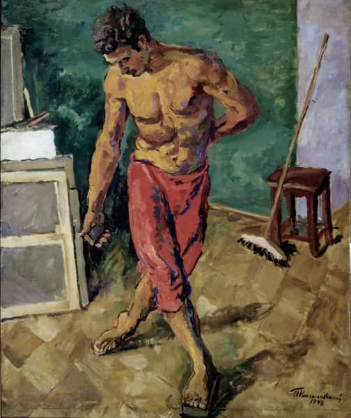 Floor Polisher 1946 by Pyotr Konchalovsky | Oil Painting Reproduction