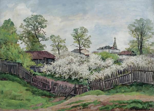 Flowering Garden at Maloyaroslavets | Oil Painting Reproduction