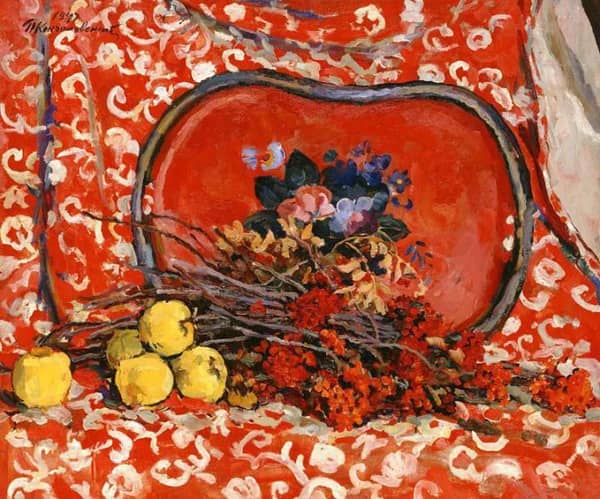 Still Life with a Red Tray 1947 | Oil Painting Reproduction