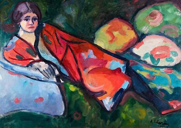 Woman in Japanese Coat 1907 by Emilie Charmy | Oil Painting Reproduction