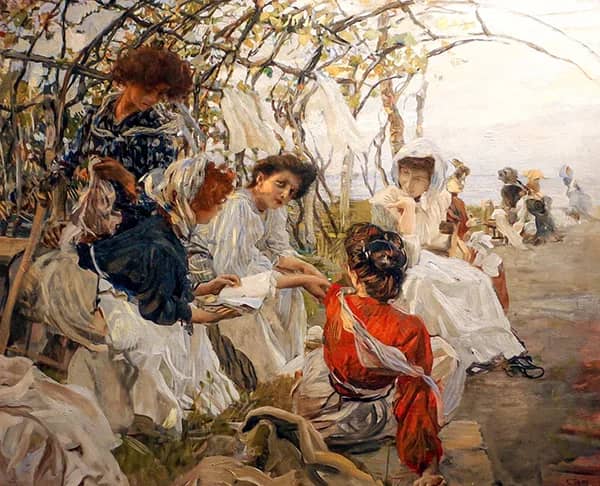 Pages of Love by Ettore Tito | Oil Painting Reproduction