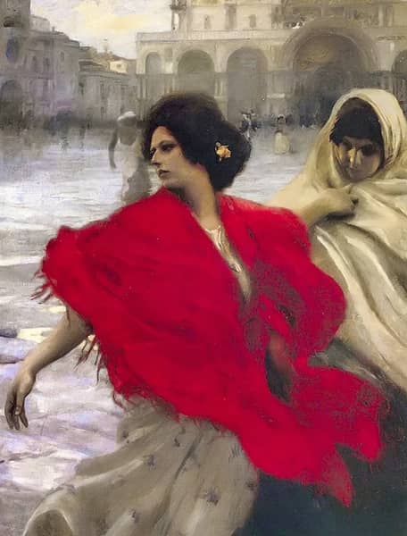 Woman of Italy by Ettore Tito | Oil Painting Reproduction