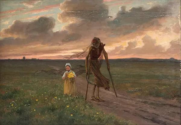 Death and the Girl by Frans van Kuyck | Oil Painting Reproduction