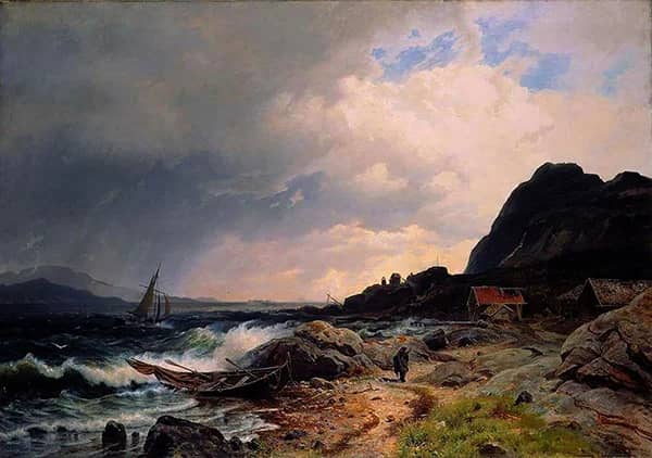 At the Outlet of the Hardangerfjord | Oil Painting Reproduction