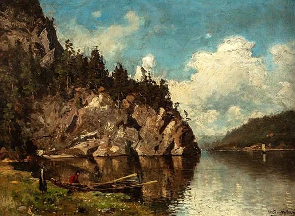 By the Rowboat by Morten Muller | Oil Painting Reproduction
