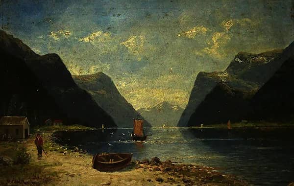 Fjord Landscape by Morten Muller | Oil Painting Reproduction
