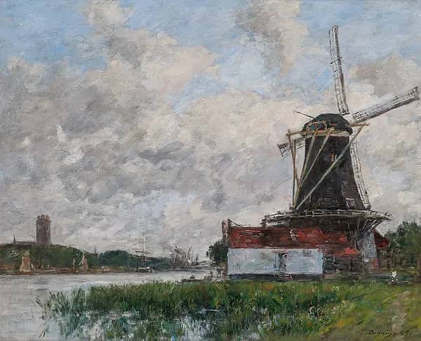 Dordrecht 1875 by Eugene Boudin | Oil Painting Reproduction