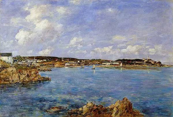 Douarnenez the Bay View of Tristan Isle 1897 | Oil Painting Reproduction