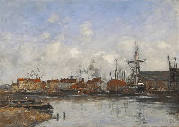 Dunkirk the Old Basin by Eugene Boudin | Oil Painting Reproduction
