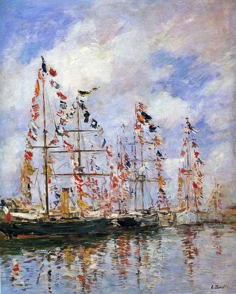 Sailing Ships at Deauville 1896 | Oil Painting Reproduction