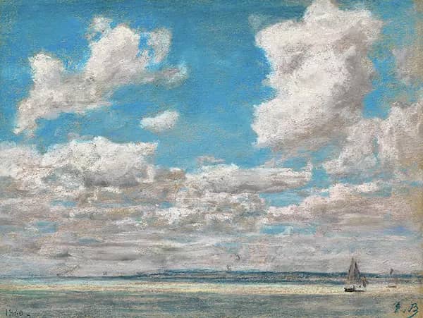 Seascape with Open Sky by Eugene Boudin | Oil Painting Reproduction