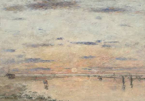 Sunset on the Sea 1885 by Eugene Boudin | Oil Painting Reproduction