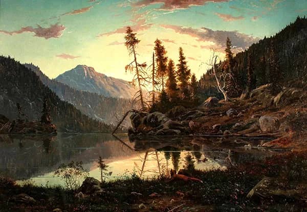 Silent Evening 1851 by Morten Muller | Oil Painting Reproduction