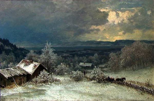 Winter Landscape 1869 by Morten Muller | Oil Painting Reproduction