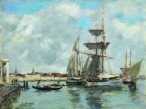 Venice the Grand Canal 1895 by Eugene Boudin | Oil Painting Reproduction