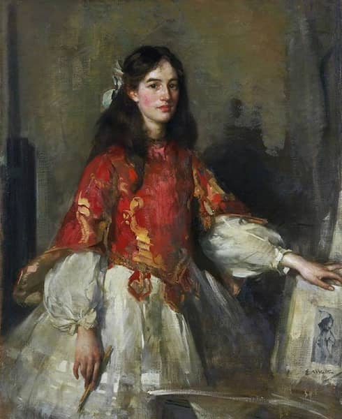 The Portfolio 1905 by Edward Arthur Walton | Oil Painting Reproduction