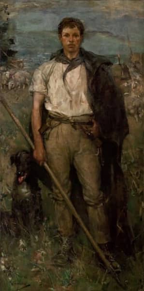 The Shepherd by Edward Arthur Walton | Oil Painting Reproduction