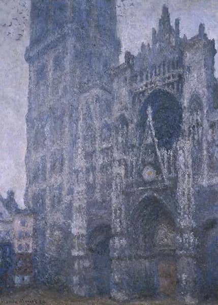 Rouen Cathedral Grey Weather 1894 | Oil Painting Reproduction