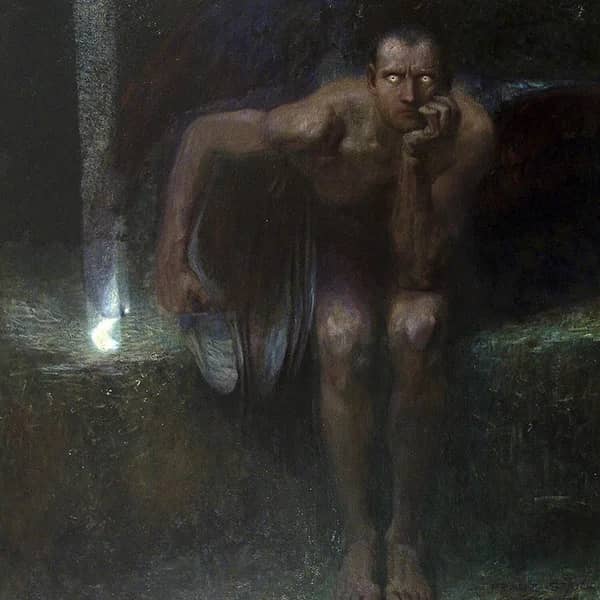 Lucifer 1890 by Franz von Stuck | Oil Painting Reproduction