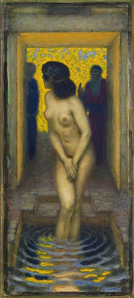 Susanna in the Bath 1913 by Franz von Stuck | Oil Painting Reproduction