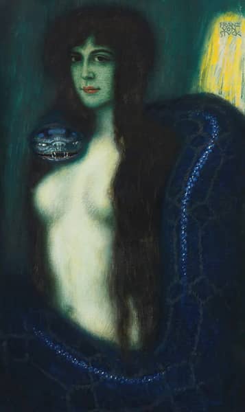 The Sin by Franz von Stuck | Oil Painting Reproduction