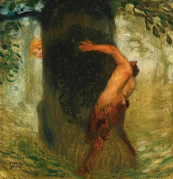 The Tease by Franz von Stuck | Oil Painting Reproduction