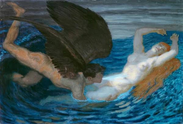 Wind and Wave 1928 by Franz von Stuck | Oil Painting Reproduction