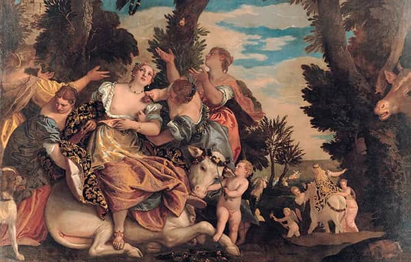 Rape of Europa c1581 by Paolo Veronese | Oil Painting Reproduction