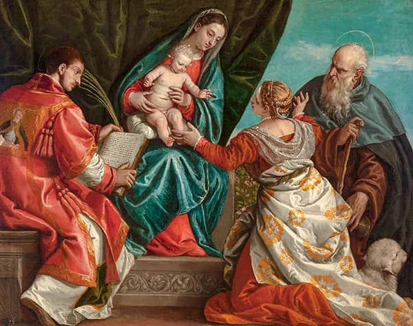 Sacra Conversazione c1560 by Paolo Veronese | Oil Painting Reproduction