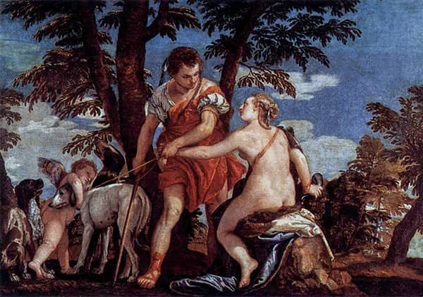Venus and Adonis by Paolo Veronese | Oil Painting Reproduction