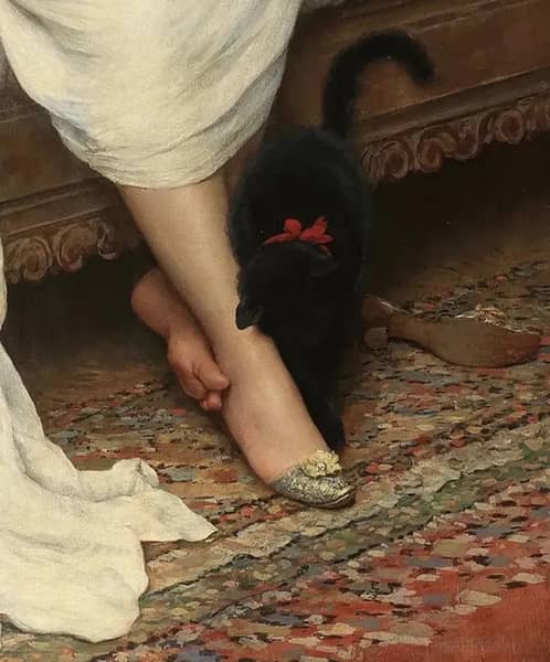 The Awakening detail by Eugene de Blass | Oil Painting Reproduction