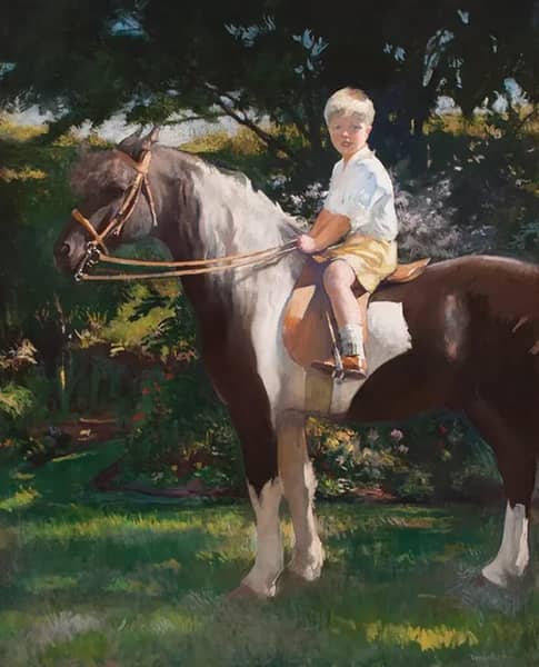 Edmund and His Pony Peanut 1930 | Oil Painting Reproduction