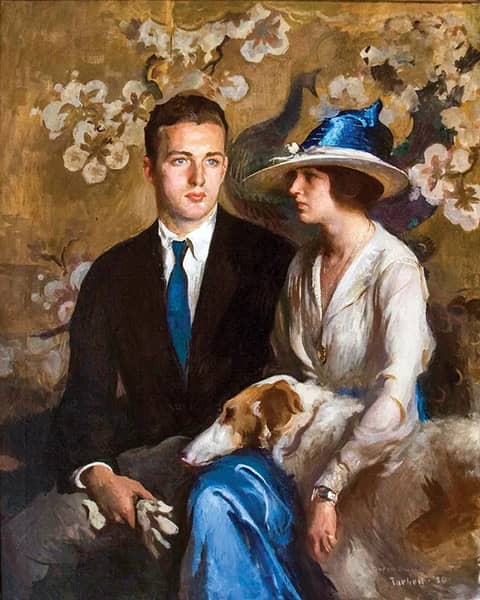 Mary and Sergius 1920 by Edmund Tarbell | Oil Painting Reproduction