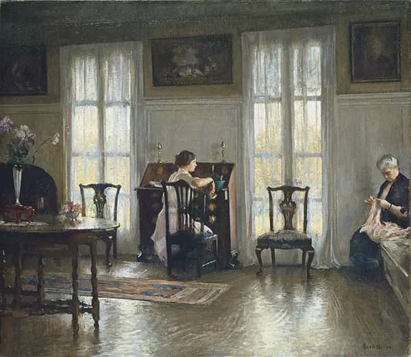 Mother and Mary 1922 by Edmund Tarbell | Oil Painting Reproduction