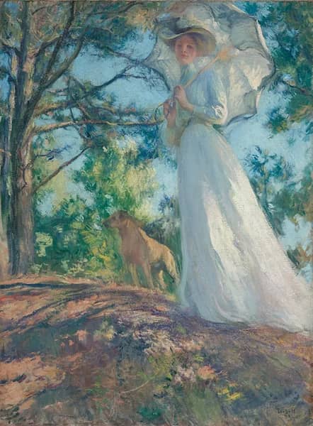 On Bos'n's Hill 1901 by Edmund Tarbell | Oil Painting Reproduction