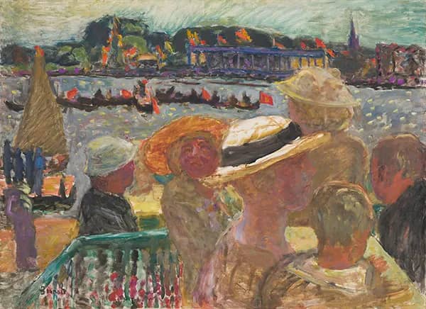 View from Uhlenhorst Ferry House on the Outer Alster Lake with St.Johannis | Oil Painting Reproduction