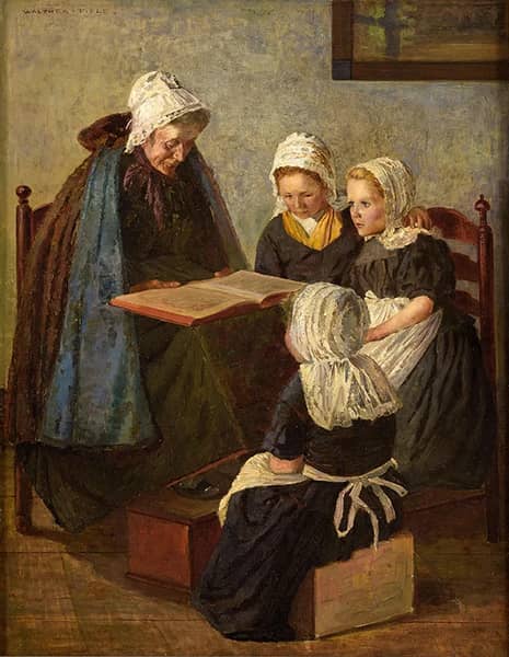 Grandmother's Stories are the Best | Oil Painting Reproduction