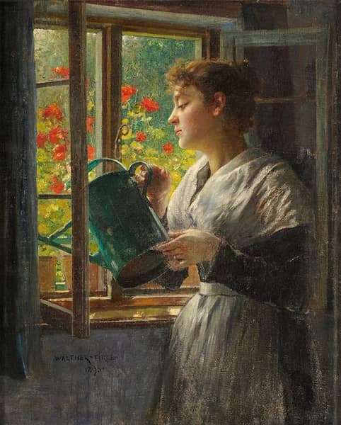 In the Morning 1896 by Walter Firle | Oil Painting Reproduction