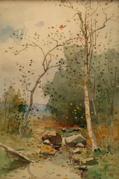 Autumnal View of a Creek 1886 | Oil Painting Reproduction