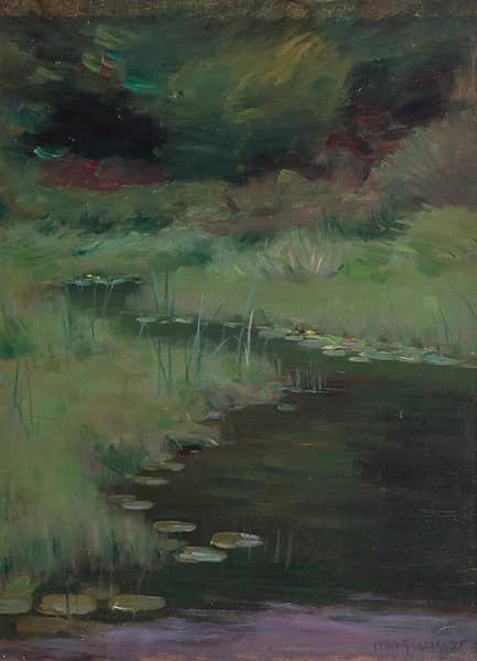 Lily Pads by Luther Emerson van Gorder | Oil Painting Reproduction