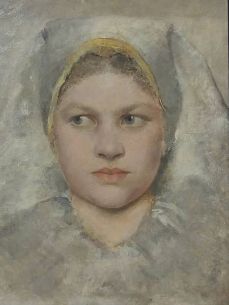 Head Study of a Girl from Hana 1883 | Oil Painting Reproduction