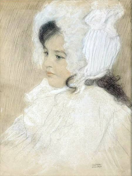 Portrait of a Girl 1902 by Gustav Klimt | Oil Painting Reproduction